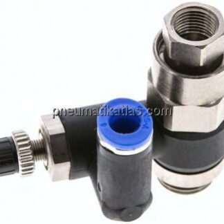 Drosselrückschlagventil G 1/4"-6mm, entsperrbares Rückschlagventil