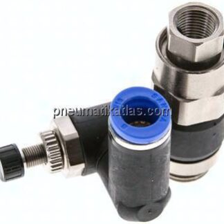 Drosselrückschlagventil G 1/4"-8mm, entsperrbares Rückschlagventil