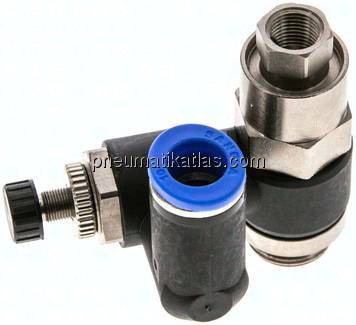 Drosselrückschlagventil G 3/8"-10mm, entsperrbares Rückschlagventil