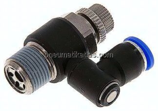 Drosselrückschlagventil R 3/8"-8mm, abluftregelnd