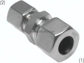 Reduzierverschraubung 15 L (M22x1,5)-10 L (M16x1,5), Klemmring 1.4571 (NC)