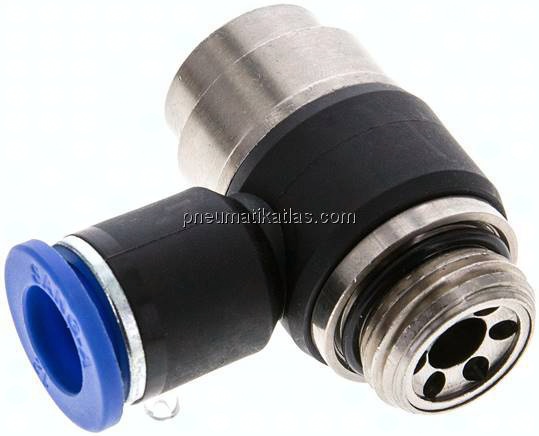 Winkel-Drosselrückschlagventil G 1/2"-12mm,abluftregelnd