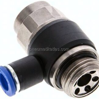 Winkel-Drosselrückschlagventil G 1/2"-8mm,abluftregelnd