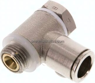 Winkel-Drosselrückschlagventil G 1/4"-10mm,abluftregelnd (Standard)