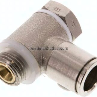 Winkel-Drosselrückschlagventil G 1/4"-10mm,abluftregelnd (Standard)
