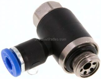 Winkel-Drosselrückschlagventil G 1/8"-4mm,abluftregelnd