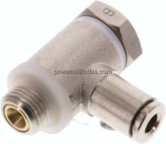 Winkel-Drosselrückschlagventil G 1/8"-4mm,abluftregelnd (Standard)