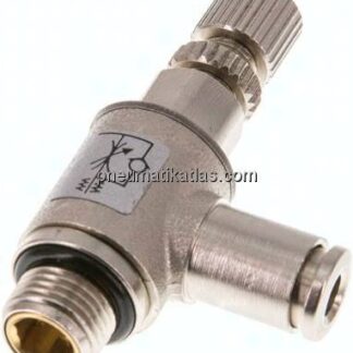 Winkel-Drosselrückschlagventil G 1/8"-4mm,abluftregelnd (Standard)