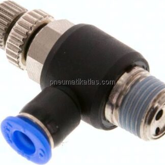 Mini-Winkel-Drosselrückschlagventile R 1/8"-4mm