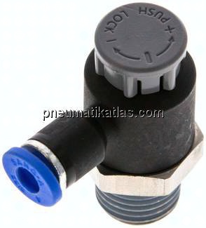 Kompakt-Drosselventil R 1/4"-4mm,abluftregelnd (Standard)