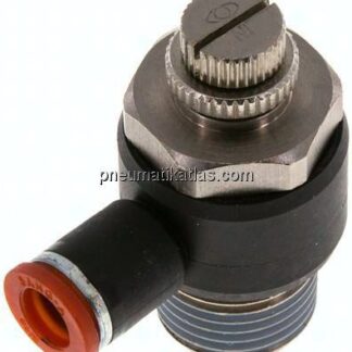 Winkel-Drosselrückschlagventil R 1/2"-8mm,zuluftregelnd