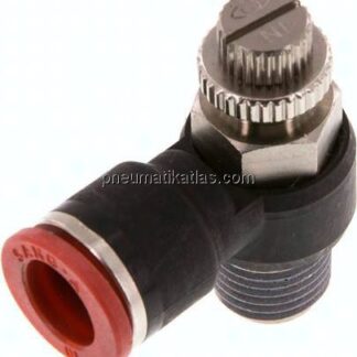 Winkel-Drosselrückschlagventil R 1/4"-10mm,zuluftregelnd
