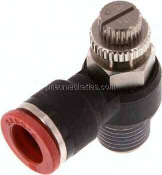 Winkel-Drosselrückschlagventil R 1/4"-10mm,zuluftregelnd