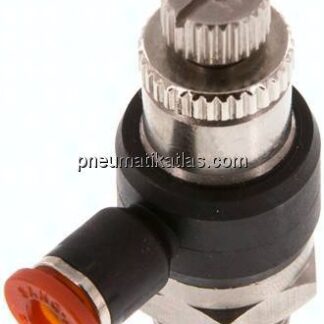 Winkel-Drosselrückschlagventil G 1/4"-4mm,zuluftregelnd