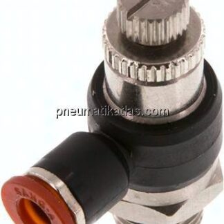 Winkel-Drosselrückschlagventil G 1/4"-6mm,zuluftregelnd