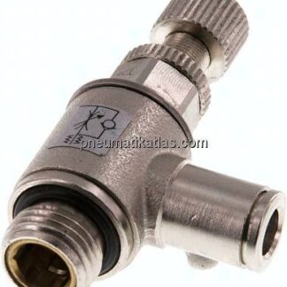 Winkel-Drosselrückschlagventil G 1/4"-6mm,zuluftregelnd