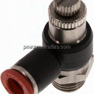 Winkel-Drosselrückschlagventil G 1/4"-8mm,zuluftregelnd