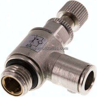 Winkel-Drosselrückschlagventil G 1/4"-8mm,zuluftregelnd