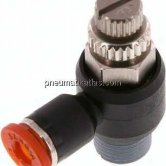 Winkel-Drosselrückschlagventil R 1/8"-4mm,zuluftregelnd