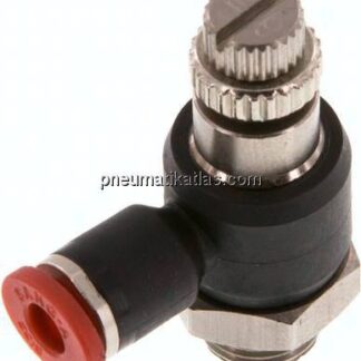 Winkel-Drosselrückschlagventil G 1/8"-4mm,zuluftregelnd
