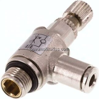 Winkel-Drosselrückschlagventil G 1/8"-4mm,zuluftregelnd