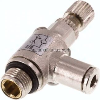Winkel-Drosselrückschlagventil G 1/8"-4mm,zuluftregelnd