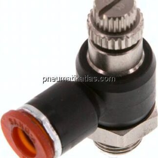 Winkel-Drosselrückschlagventil G 1/8"-6mm,zuluftregelnd