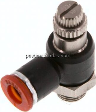 Winkel-Drosselrückschlagventil G 1/8"-6mm,zuluftregelnd