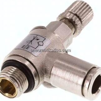 Winkel-Drosselrückschlagventil G 1/8"-6mm,zuluftregelnd