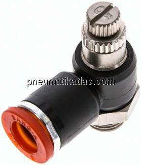 Winkel-Drosselrückschlagventil G 1/8"-8mm,zuluftregelnd