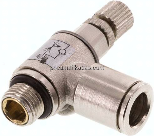 Winkel-Drosselrückschlagventil G 1/8"-8mm,zuluftregelnd