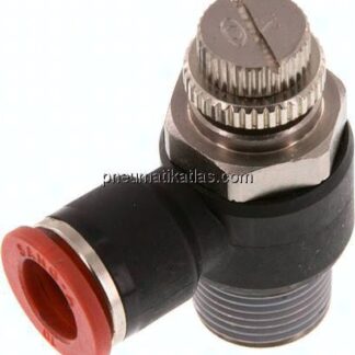 Winkel-Drosselrückschlagventil R 3/8"-10mm,zuluftregelnd