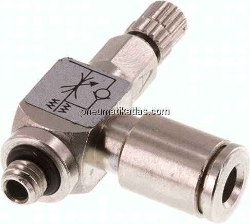 Winkel-Drosselrückschlagventil M 5-4mm,zuluftregelnd