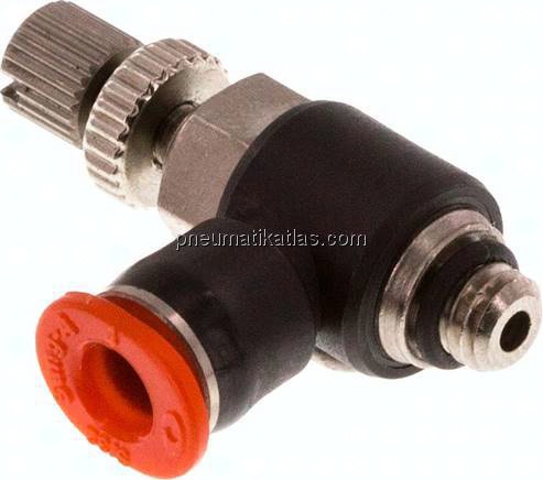 Mini-Winkel-Drosselrückschlagventile M 5-4mm
