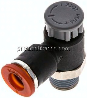 Kompakt-Drosselventil R 1/8"-6mm,zuluftregelnd