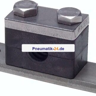 Edelstahl-Rohrschelle, 42mm, Baugröße 4, schwere Baureihe