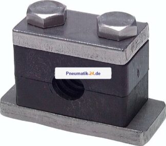 Edelstahl-Rohrschelle, 6mm, Baugröße 1, schwere Baureihe