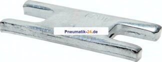 Sicherungsblech für Aufbauschraube (je Klemmbackenpaar wird 1 Stück benötigt), Stahl verzinkt, Baugr