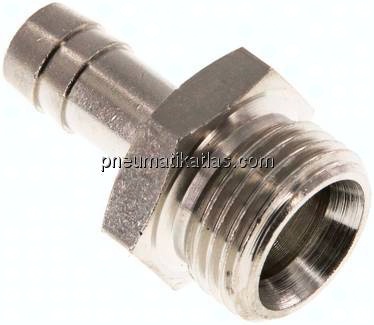 Gewindetülle G 1/2"-10mm, Messing vernickelt