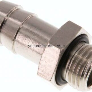 Gewindetülle mit O-Ring G 1/4"-12mm, Messing vernickelt