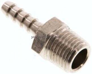 Gewindetülle R 1/4"-5mm, Messing vernickelt