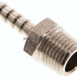 Gewindetülle R 1/4"-5mm, Messing vernickelt
