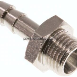 Gewindetülle G 1/4"-6 (1/4")mm, Messing vernickelt
