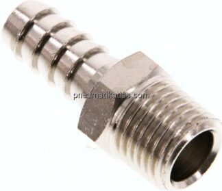 Gewindetülle R 1/4"-9 (3/8")mm, Messing vernickelt