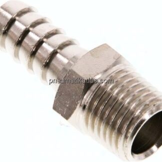 Gewindetülle R 1/4"-9 (3/8")mm, Messing vernickelt