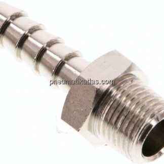 Gewindetülle R 1/8"-6 (1/4")mm, Messing vernickelt