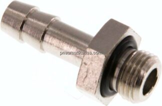 Gewindetülle mit O-Ring G 1/8"-6 (1/4")mm, Messing vernickelt