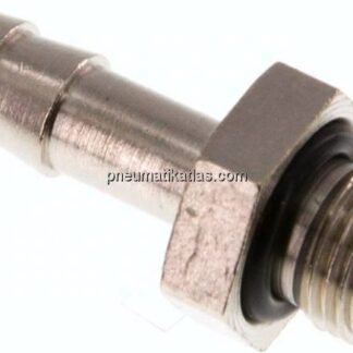 Gewindetülle mit O-Ring G 1/8"-6 (1/4")mm, Messing vernickelt