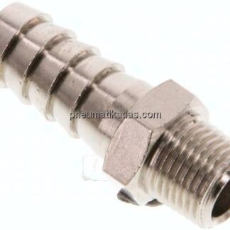 Gewindetülle R 1/8"-9 (3/8")mm, Messing vernickelt