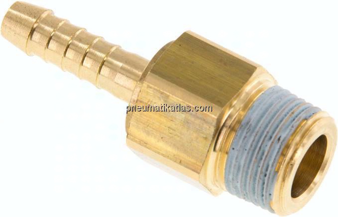 Gewindetülle, drehbar R 3/8"-6 (1/4")mm, Messing, PN 12